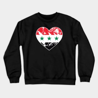 IRAQ FLAG HEART Crewneck Sweatshirt